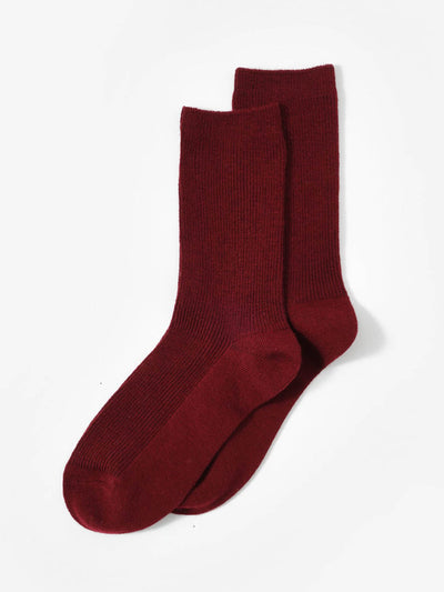 Mint Velvet Burgundy ankle socks at Collagerie