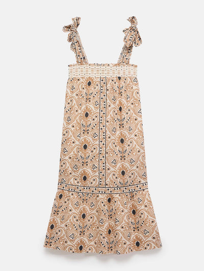Mint Velvet Cream printed midi sundress at Collagerie