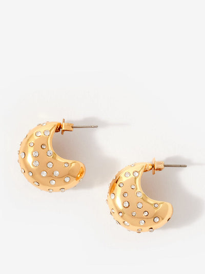 Mint Velvet Gold tone crystal statement earrings at Collagerie