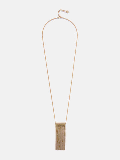Mint Velvet Gold tone fringe necklace at Collagerie