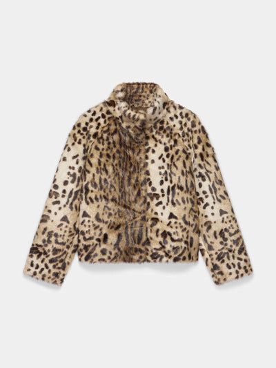 Mint Velvet Leopard print faux fur jacket at Collagerie