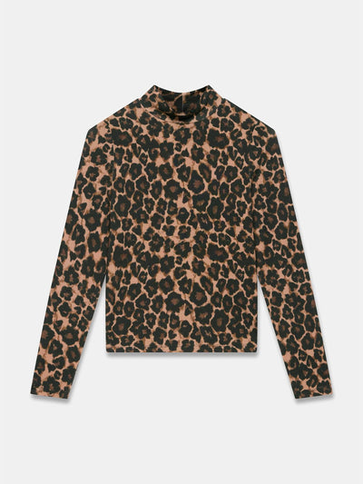 Mint Velvet Leopard print high neck top at Collagerie