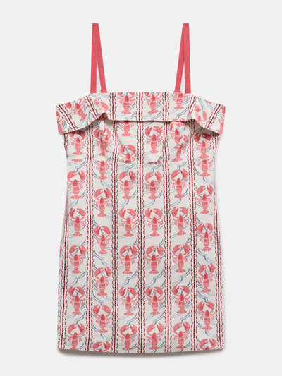 Mint Velvet Red lobster print mini dress at Collagerie