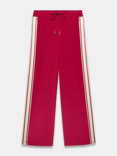 Mint Velvet Red side stripe wide trousers at Collagerie