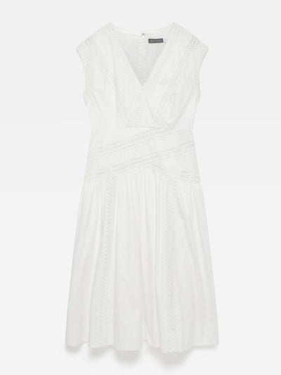 Mint Velvet White cotton midi dress at Collagerie