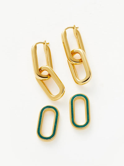 Missoma Convertible double link hoop earrings at Collagerie