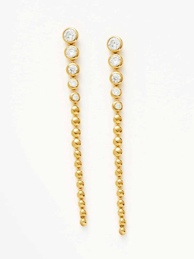 Missoma Beaded stone long drop earrings at Collagerie