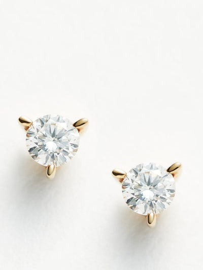 Missoma Fine small solitaire diamond stud earrings at Collagerie