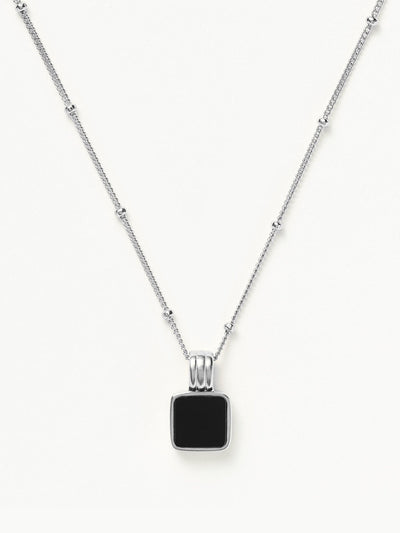 Missoma Lucy Williams square onyx necklace at Collagerie