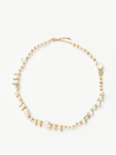 Missoma Mixed pearl statement beaded necklace at Collagerie