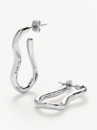 Missoma Molten ovate hoop earrings at Collagerie