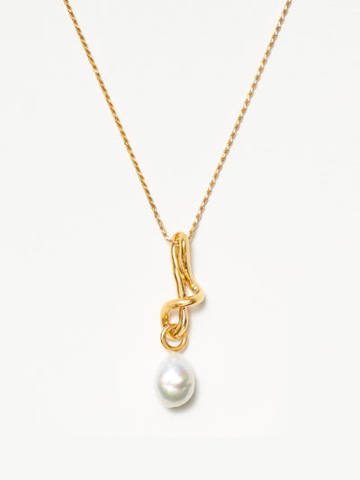 Missoma Molten pearl drop pendant necklace at Collagerie