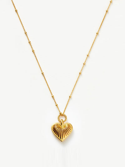 Missoma Ridge heart charm pendant necklace at Collagerie