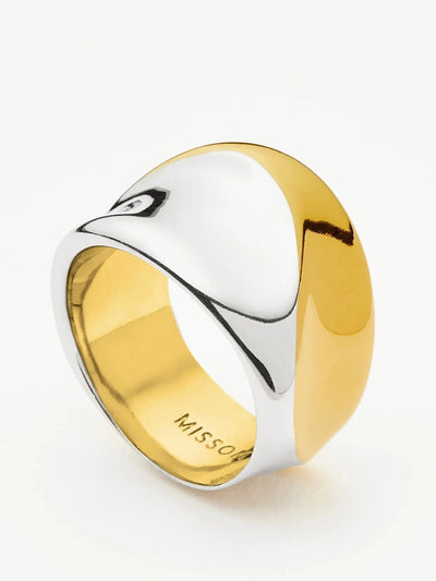 Missoma Sculptural molten statement ring at Collagerie