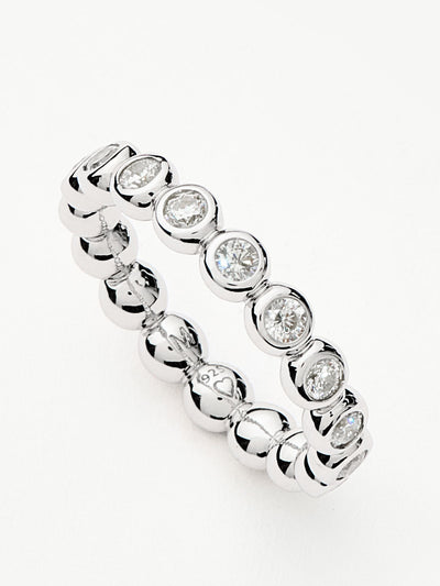 Missoma Tennis eternity stacking ring in sterling silver and cubic zirconia at Collagerie