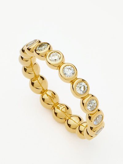 Missoma Tennis eternity stacking ring in gold vermeil and cubic zirconia at Collagerie