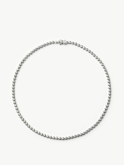 Missoma Tennis round necklace in silver at Collagerie