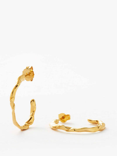 Missoma Twisted medium hoop earrings at Collagerie