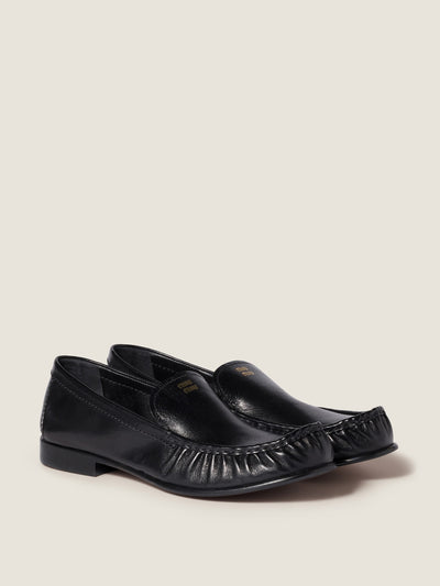 Miu Miu Buffalo leather loafers at Collagerie