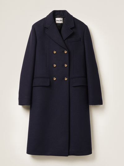 Miu Miu Double-breasted cloth coat at Collagerie