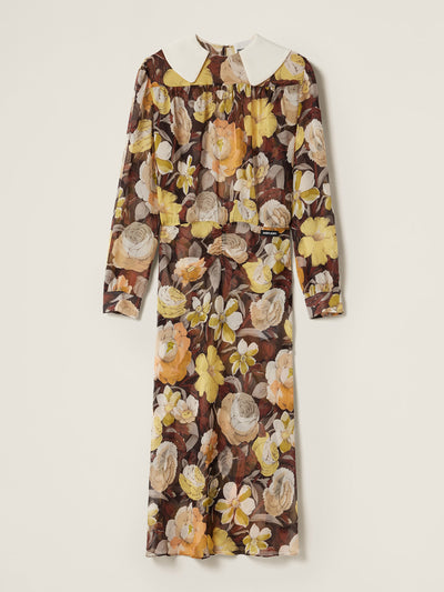 Miu Miu Floral georgette dress at Collagerie