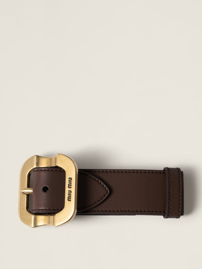 Miu Miu Leather bracelet with buckle at Collagerie