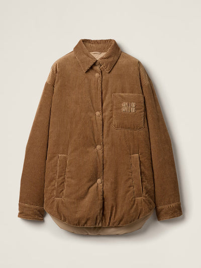 Miu Miu Medium-weight corduroy down jacket at Collagerie