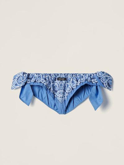 Miu Miu Printed poplin briefs at Collagerie