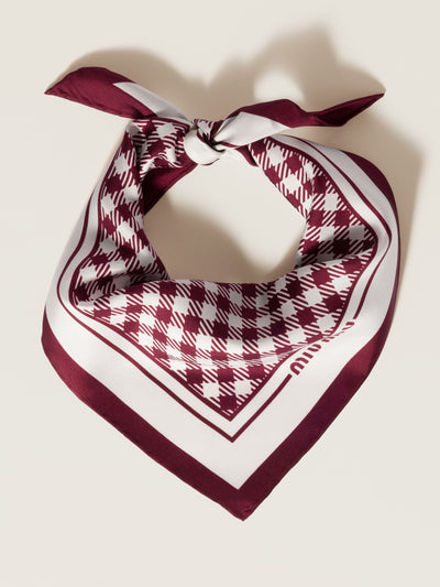 Miu Miu Printed silk twill scarf at Collagerie