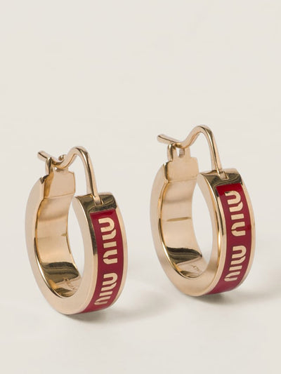 Miu Miu Enameled metal earrings at Collagerie