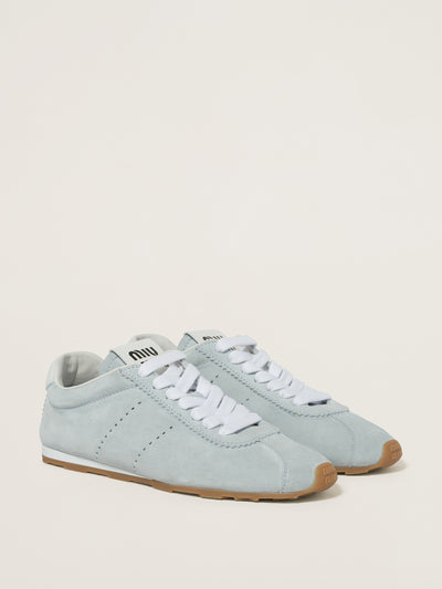 Miu Miu Plume suede sneakers at Collagerie