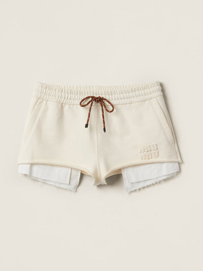 Miu Miu Cotton fleece shorts at Collagerie