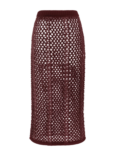 Diotima Spice crocheted midi skirt at Collagerie