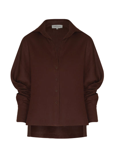 Andres Otalora Si sabes linen shirt at Collagerie