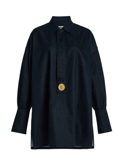DARKPARK Noel chambray polo shirt at Collagerie