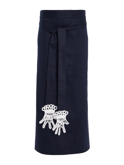 Gohar World Hands lace-embroidered apron at Collagerie