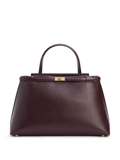 Janessa Leone Leone medium leather top handle bag at Collagerie