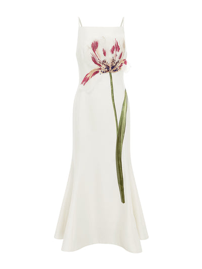 Leo Lin Regina embellished wool-blend midi dress at Collagerie