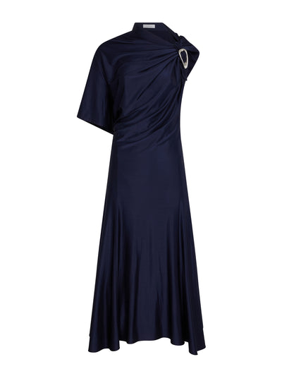 Rabanne Hardware-detailed draped jersey midi dress at Collagerie
