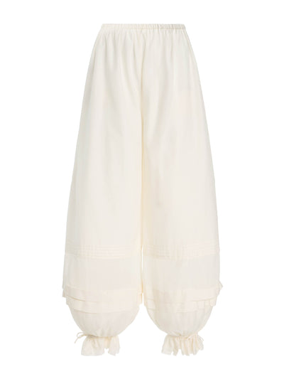 Posse Exclusive pearl cotton-silk pants at Collagerie