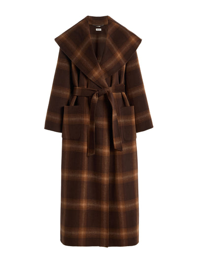 Simkhai Mulhollond plaid wool robe coat at Collagerie