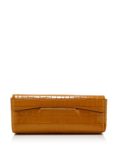 Totême The soft croc-embossed leather t-clutch at Collagerie