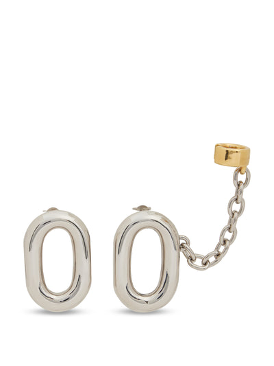 Paco Rabanne XL link and cuff earrings at Collagerie