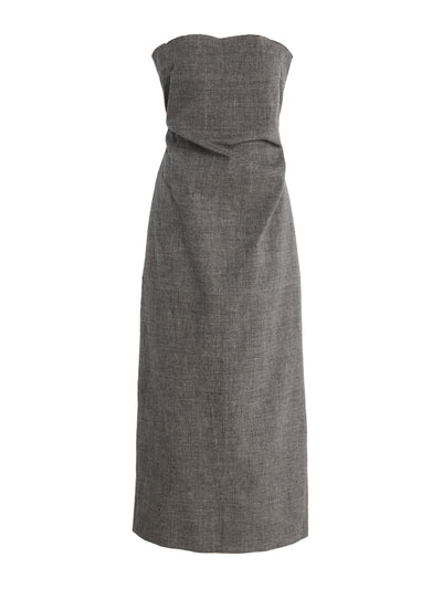 The Row Dolcira strapless linen maxi dress at Collagerie