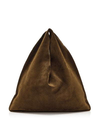 The Row Small bindle suede bag at Collagerie