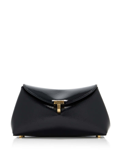 Totême Mini T-lock naplack clutch at Collagerie