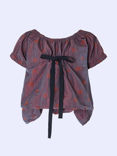 Molly Goddard Ivor top navy burgundy at Collagerie