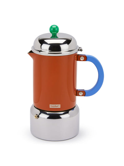 Moma Bodum chambord stainless steel espresso maker at Collagerie