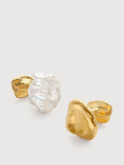 Monica Vinader Amy Powney Keshi pearl cufflinks at Collagerie