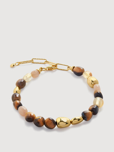 Monica Vinader Rio neutral gemstone beaded bracelet at Collagerie